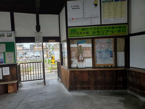 〈15〉水口の駅舎内部