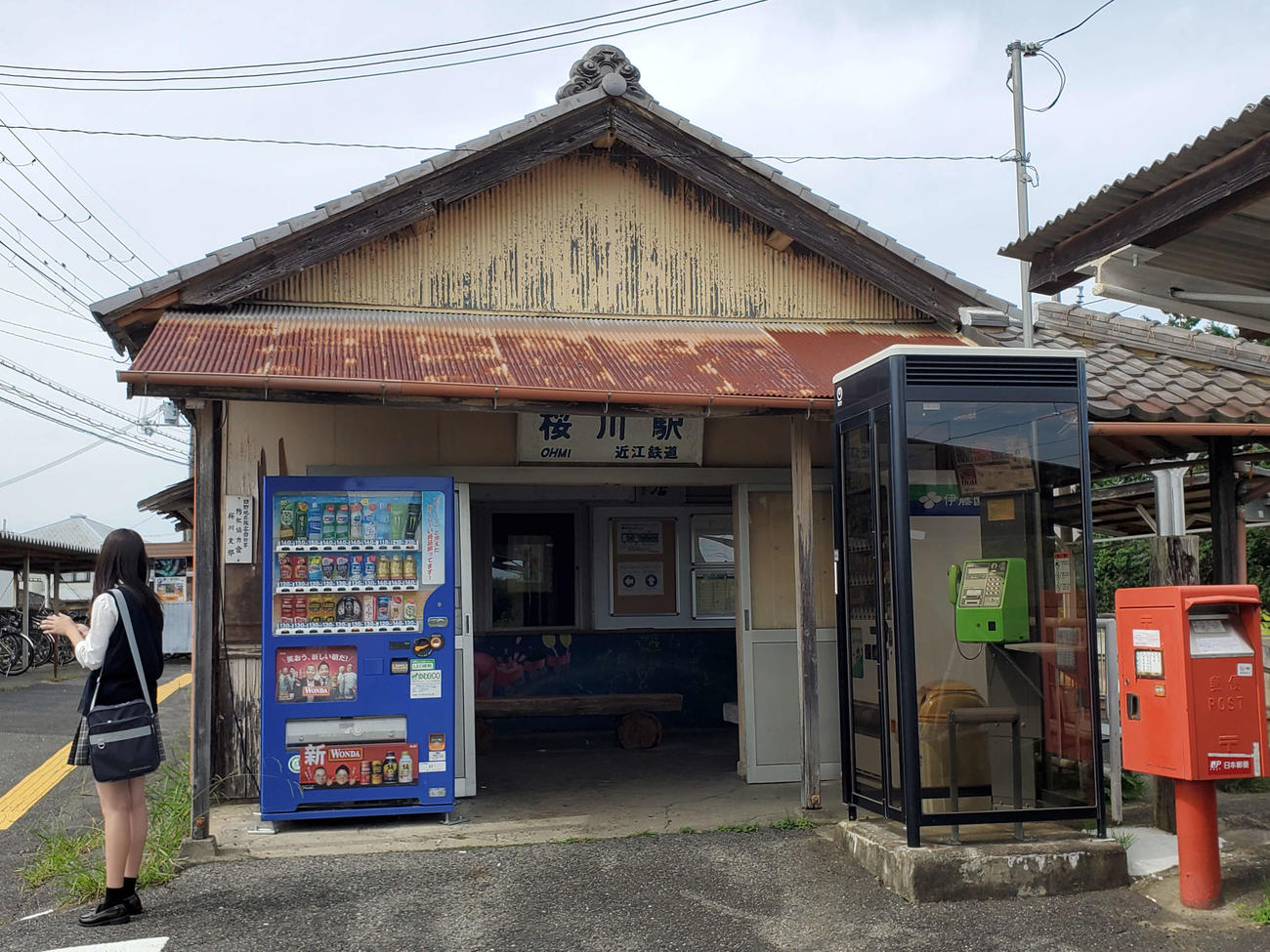 〈10〉桜川駅も古い駅舎が残る