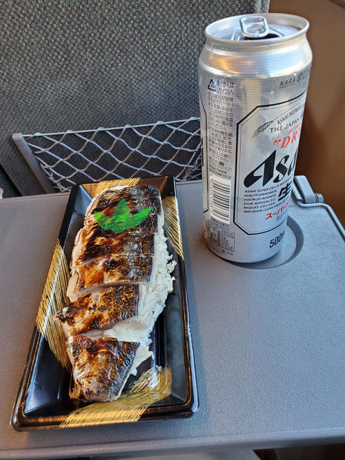〈23〉焼きさば寿司を食べながら帰途につく