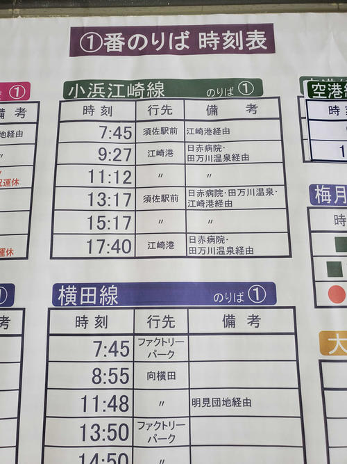 〈5〉バスの時刻表をチェック。11時12分で飯浦を目指す