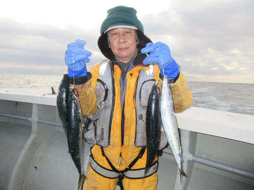 良型のサバを数釣った札幌市の沼田正志さん
