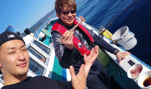 マーボーのさばいたイナダ。釣りたてもおいしいね