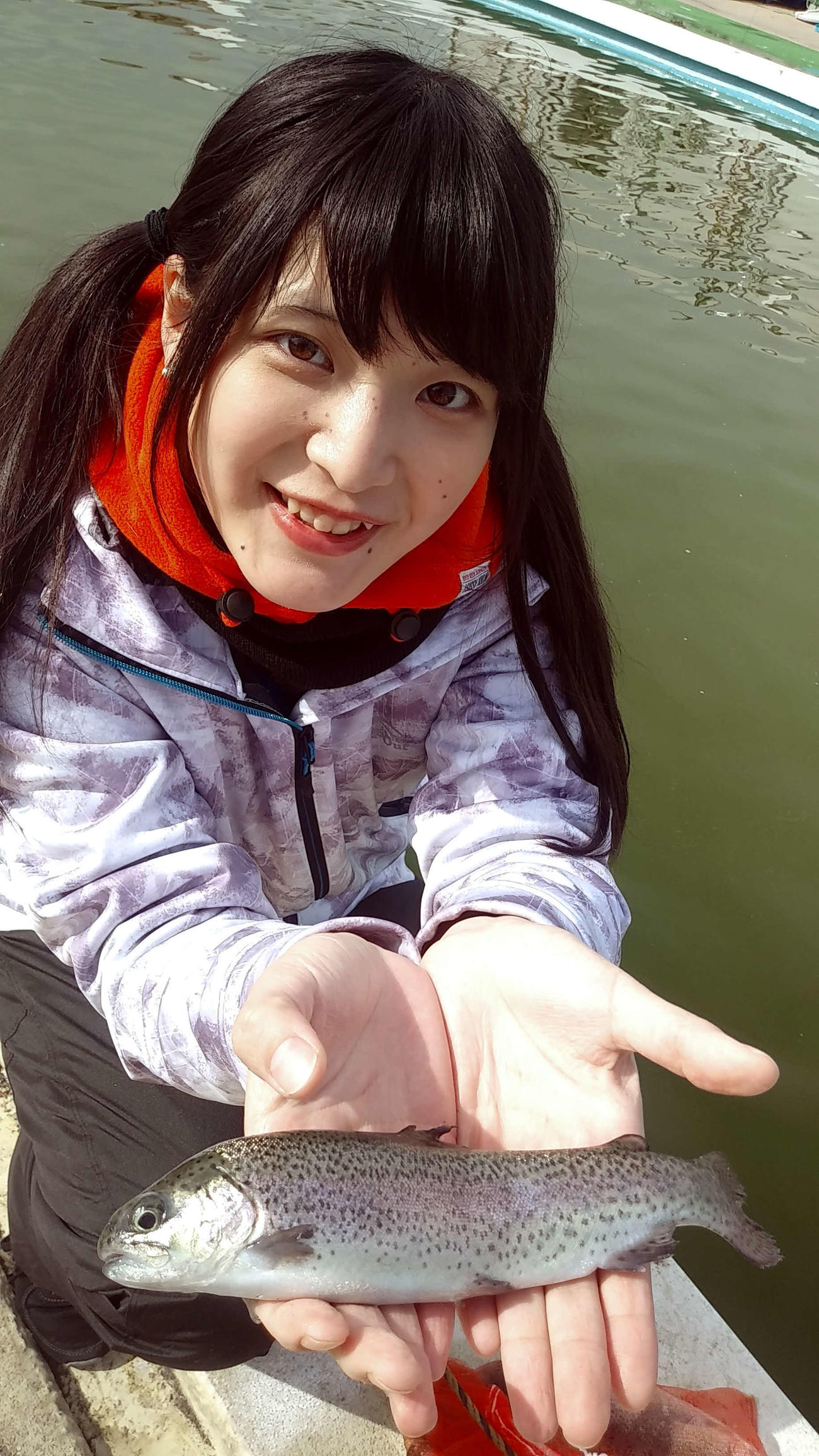 としまえんのニジマス、とってもきれいなんです
