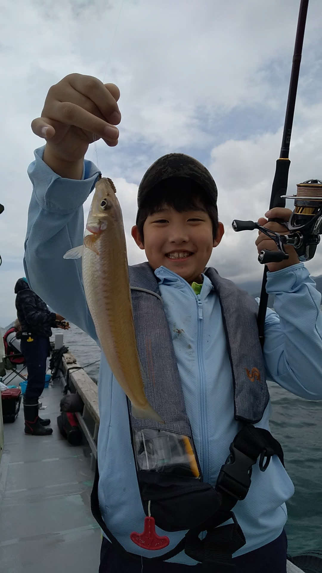 陽之介君が釣った25センチのキス