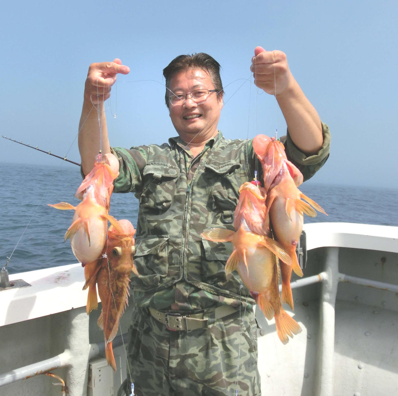 ヤナギノマイを1度に複数釣り上げた札幌市の森岡勲さん
