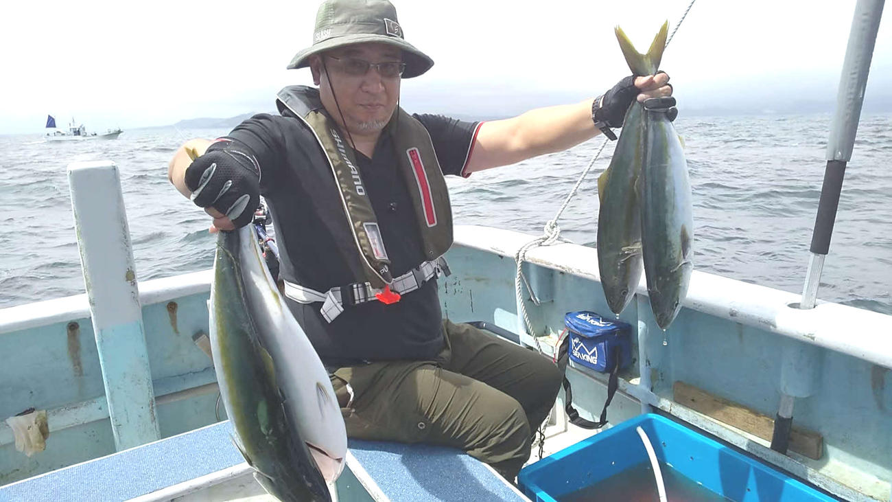 橋口さんはハマチを連続でゲット