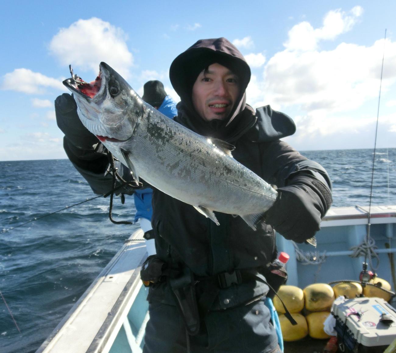 清栄丸でサクラマスを釣った札幌市の川辺さん