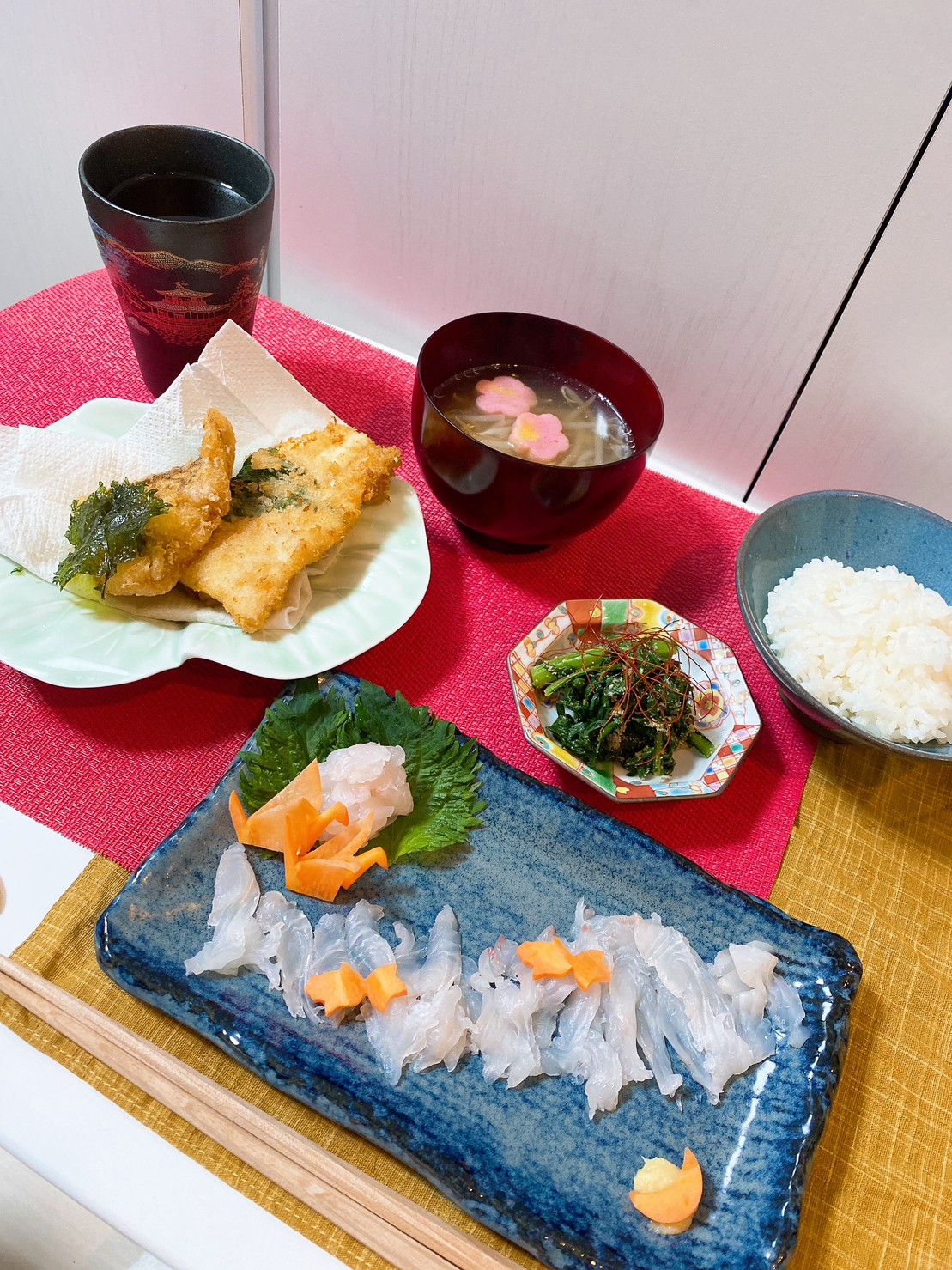獲物は刺し身、フライなどで堪能