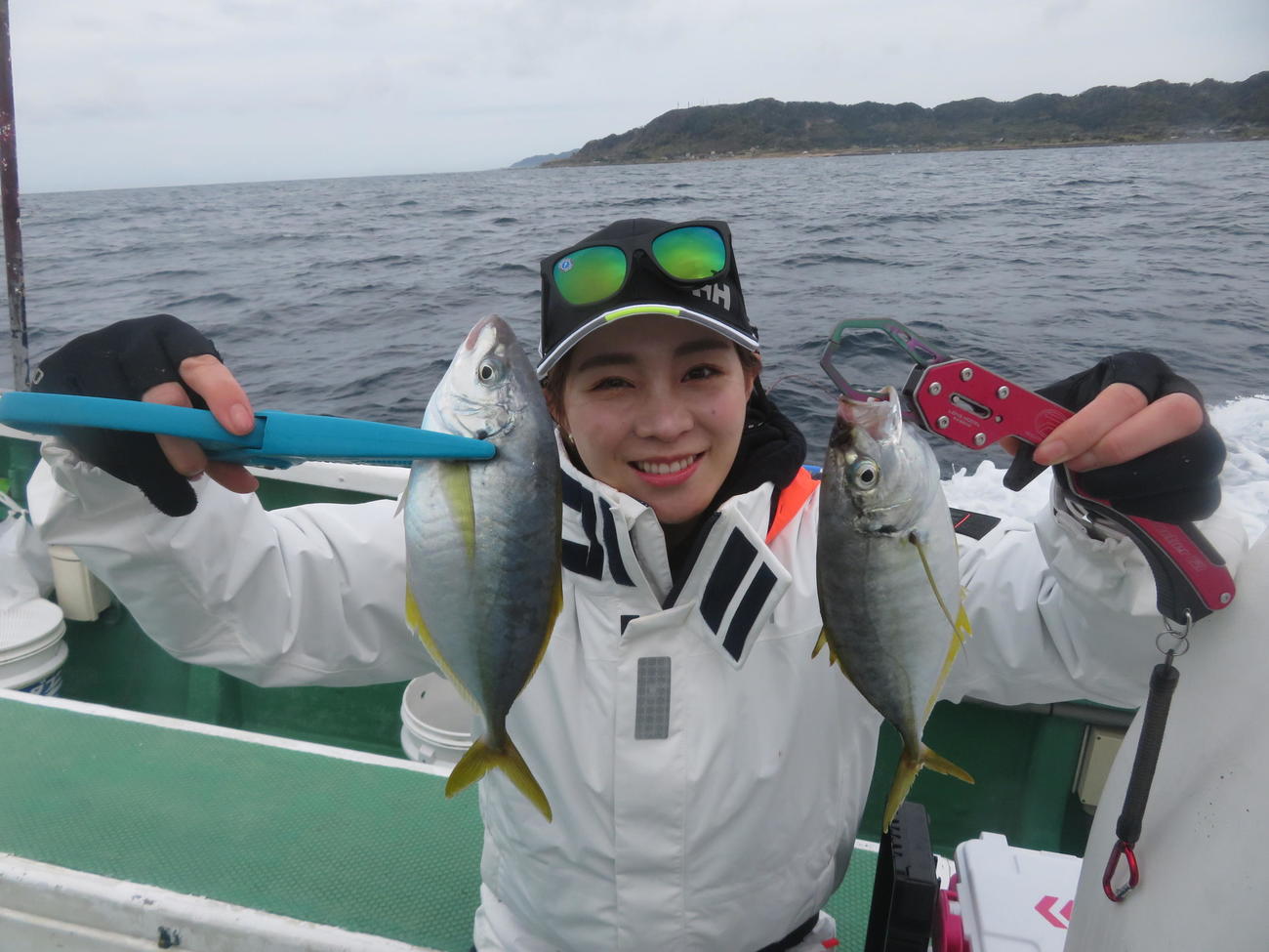 初挑戦で本命2匹を釣り上げたつ～ちゃん
