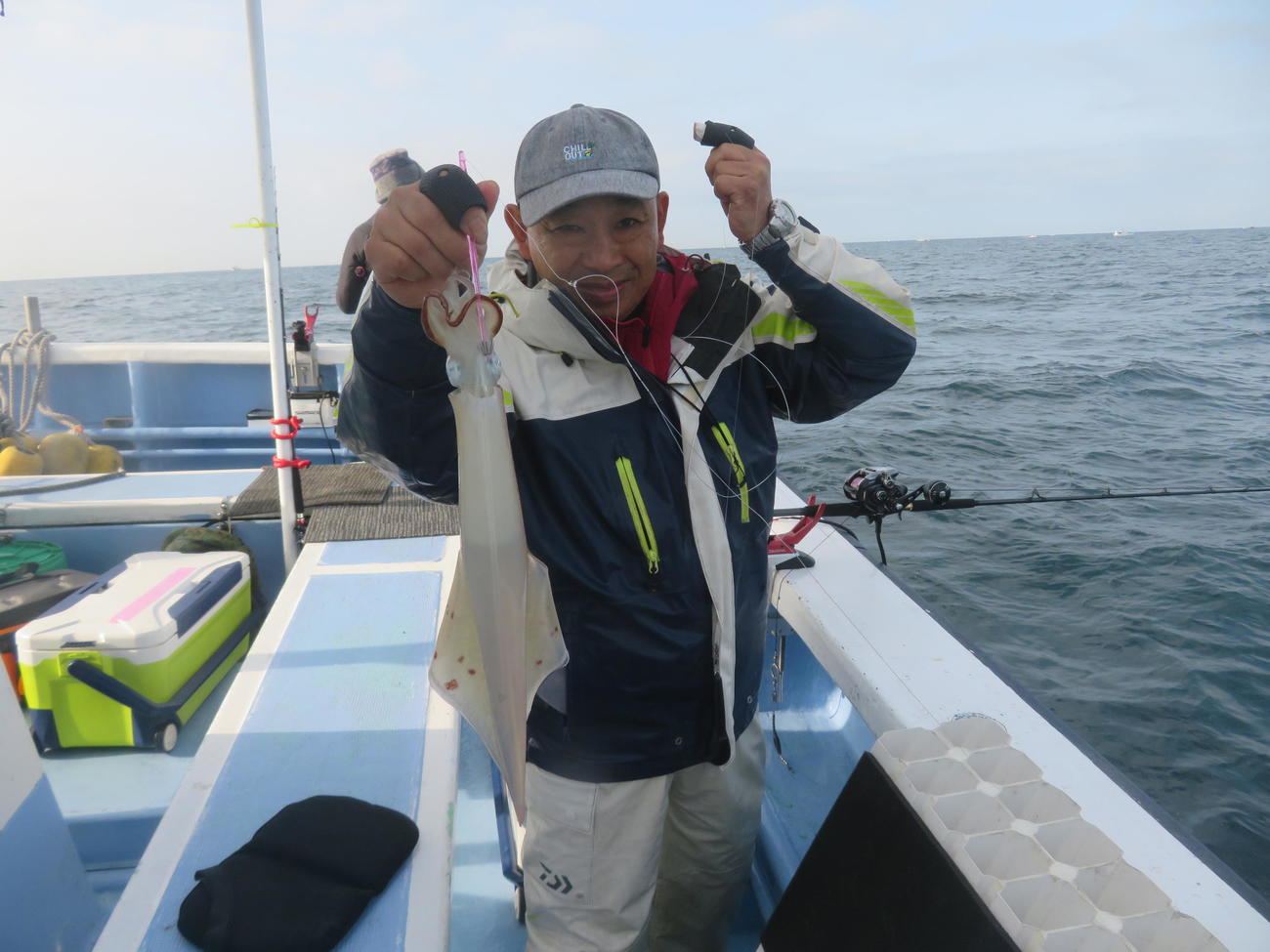 米田太さんは大型を取り込んだ