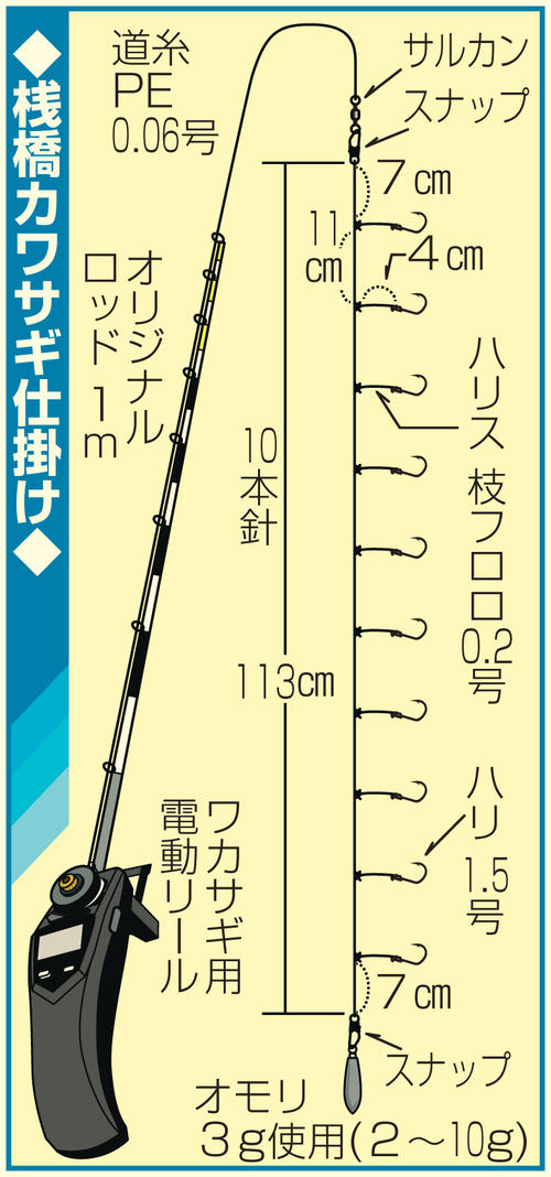 ワカサギ　仕掛けなど 埼玉・円良田湖 太田唯「私って天才？」ワカサギ8点掛け、コツつかん