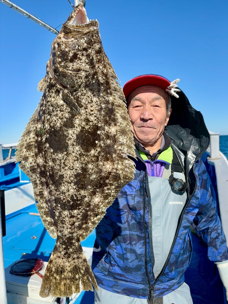 大原「力漁丸」ヒラメ良型主体、最大2・3キロ