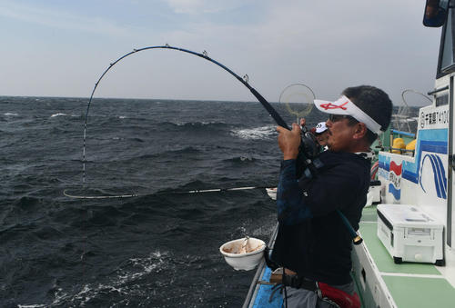保田「村井丸」の落とし込み釣りでは大物との豪快なファイトが楽しめる