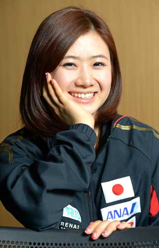 世界選手権を前にインタビューで心境を語った卓球の福原（撮影・たえ見朱実）