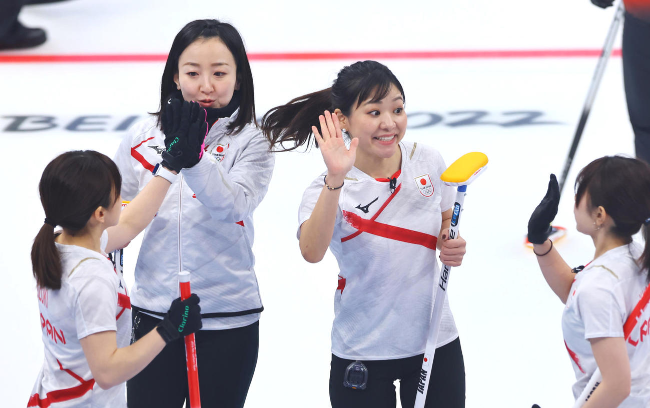 ロコ・ソラーレの選手たち（2022年2月13日撮影）