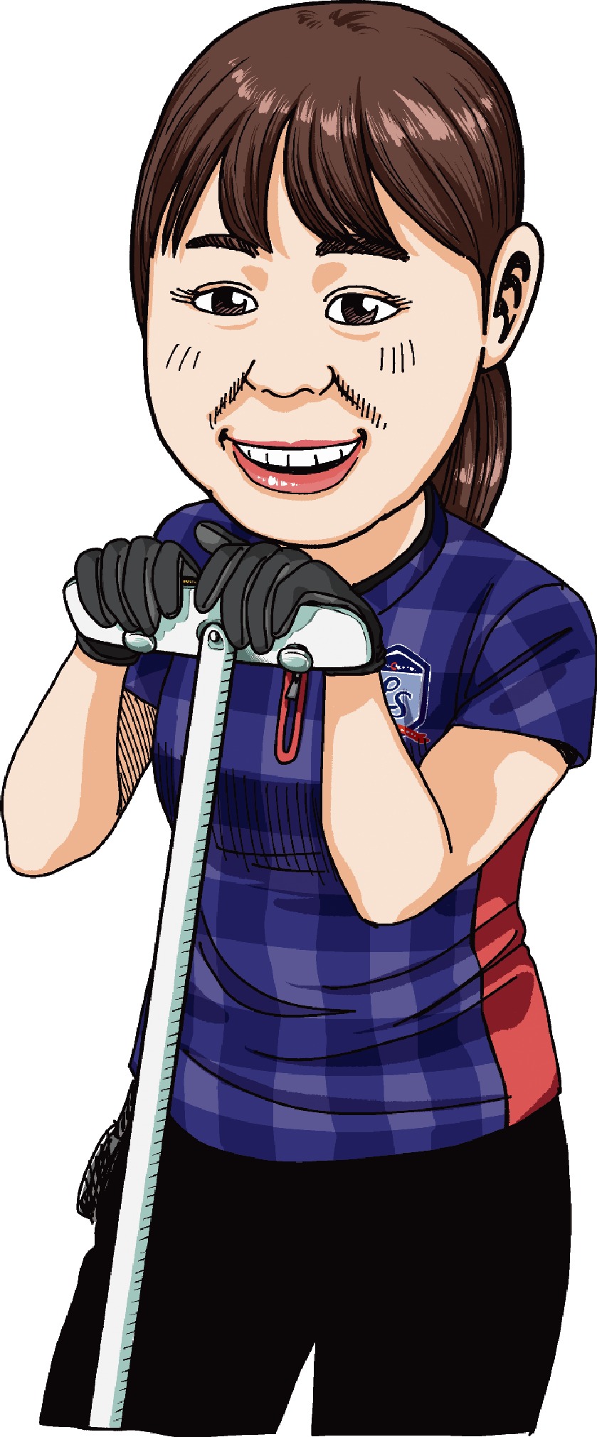 吉田夕梨花選手のイラスト（C）なかいま強／小学館