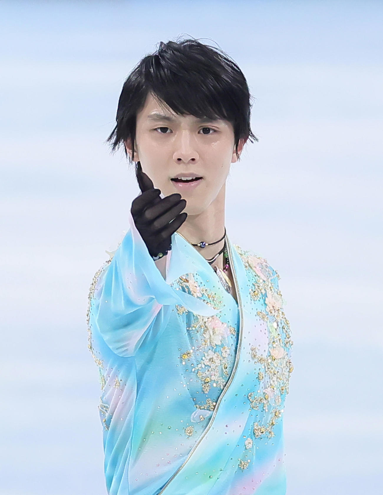 男子フリーの演技を終えた羽生（撮影・足立雅史）