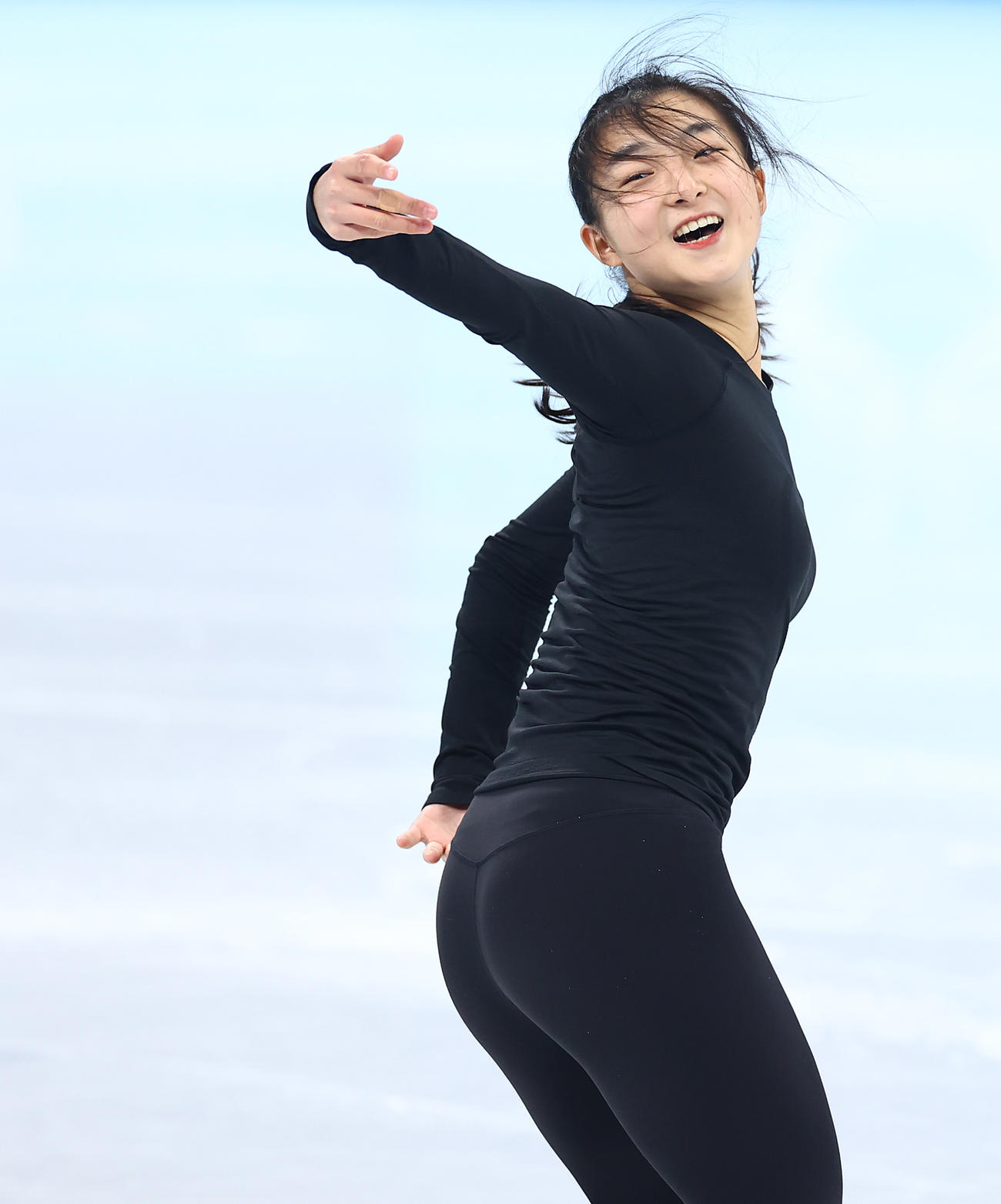 公式練習に臨む坂本（撮影・垰建太）