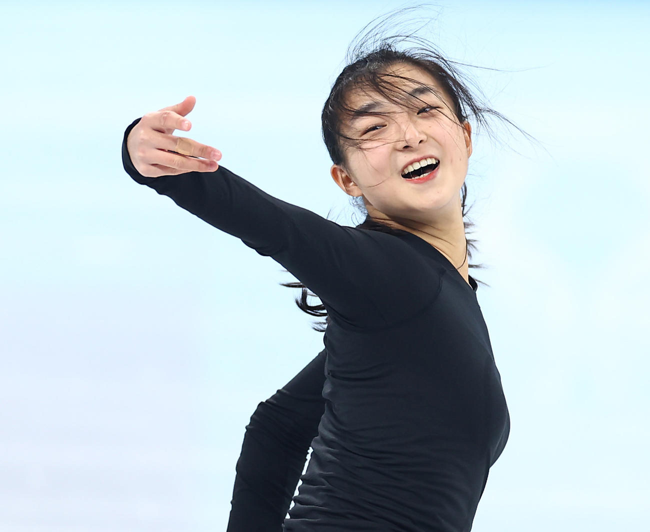 公式練習に臨む坂本（撮影・垰建太）