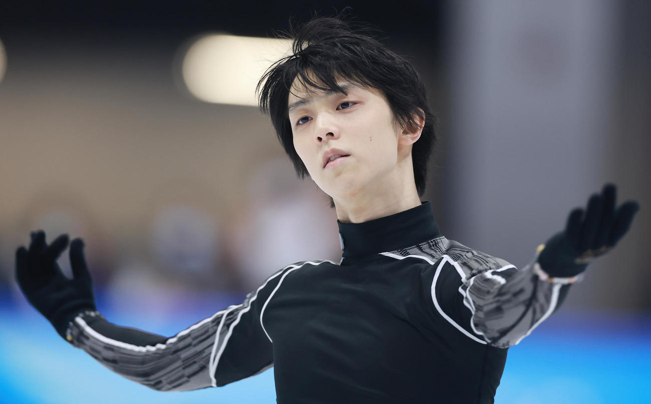 練習に臨む羽生結弦（2022年2月15日撮影）