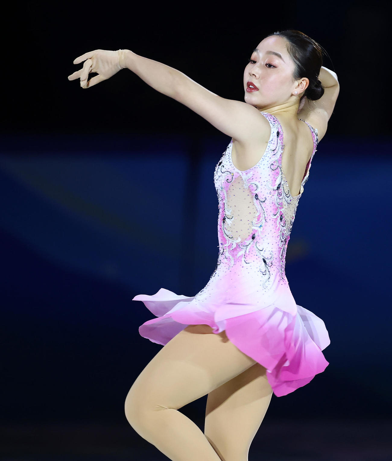 エキシビションで演技する樋口新葉（撮影・垰建太）