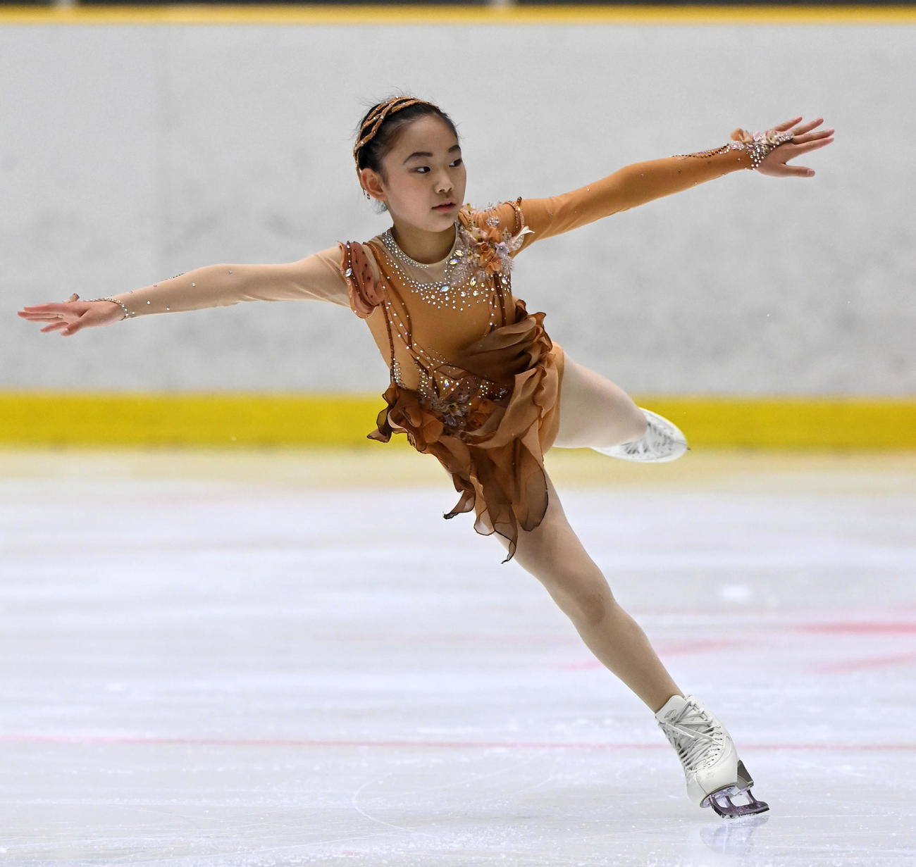 げんさんサマーカップジュニア女子SPで演技する和田薫子（撮影・前岡正明）