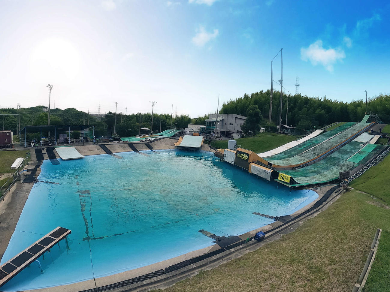 モーグル日本代表の堀島行真の練習場所となった三重県桑名市のウォータージャンプ施設K－Air（浜田所長提供）