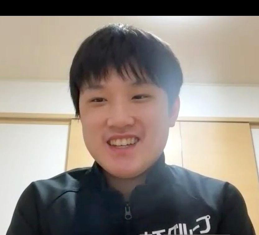 フィギュアスケート男子の鍵山優真とオンラインで対談した卓球男子の張本智和