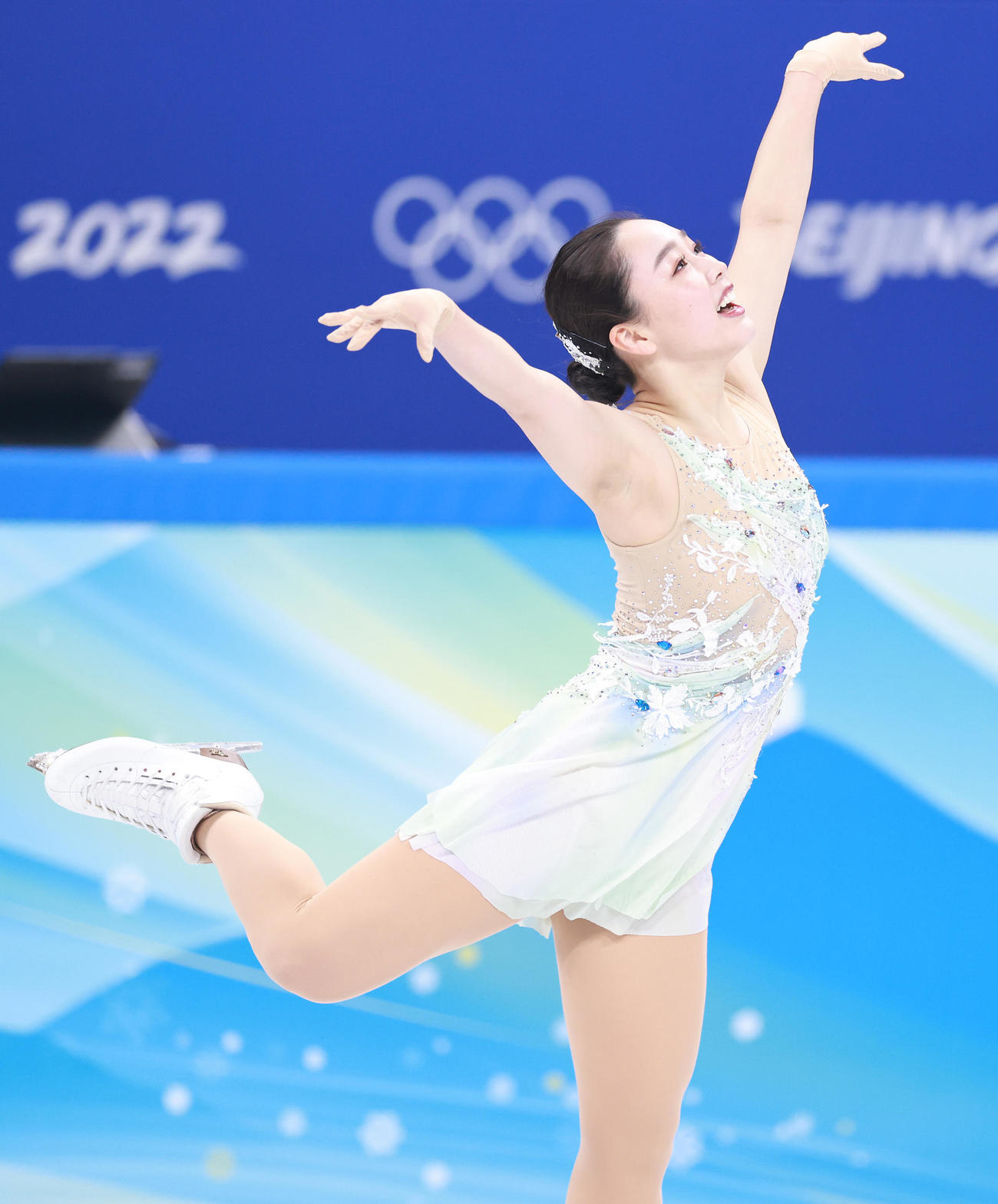 女子SPの演技をする樋口（撮影・垰建太）