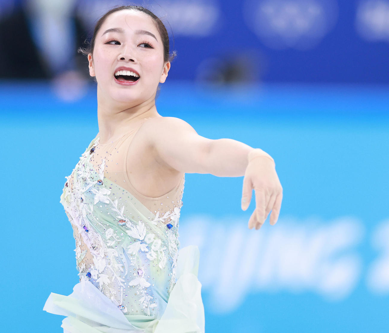 女子SPの演技をする樋口（撮影・垰建太）