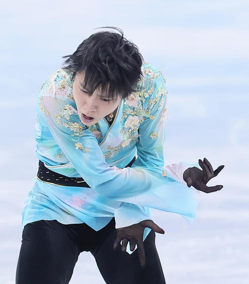 北京五輪フィギュアスケートで4位となった羽生（撮影・足立雅史）