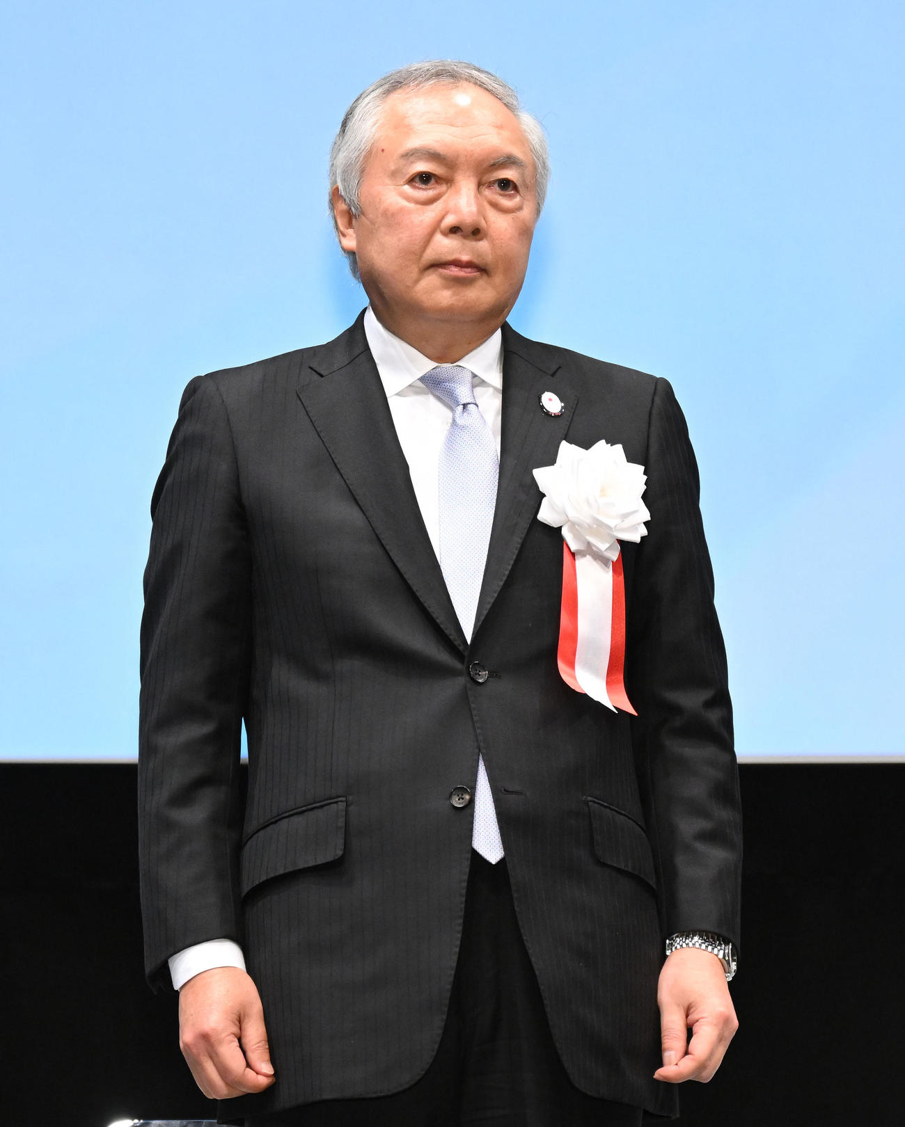北京2022パラリンピック選手団結団式に臨む公益財団法人日本パラスポーツ協会日本パラリンピック委員会森和之会長（2022年2月24日撮影）
