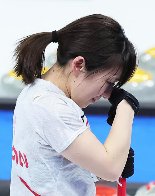 日本対ROC　勝利し涙する鈴木（撮影・足立雅史）