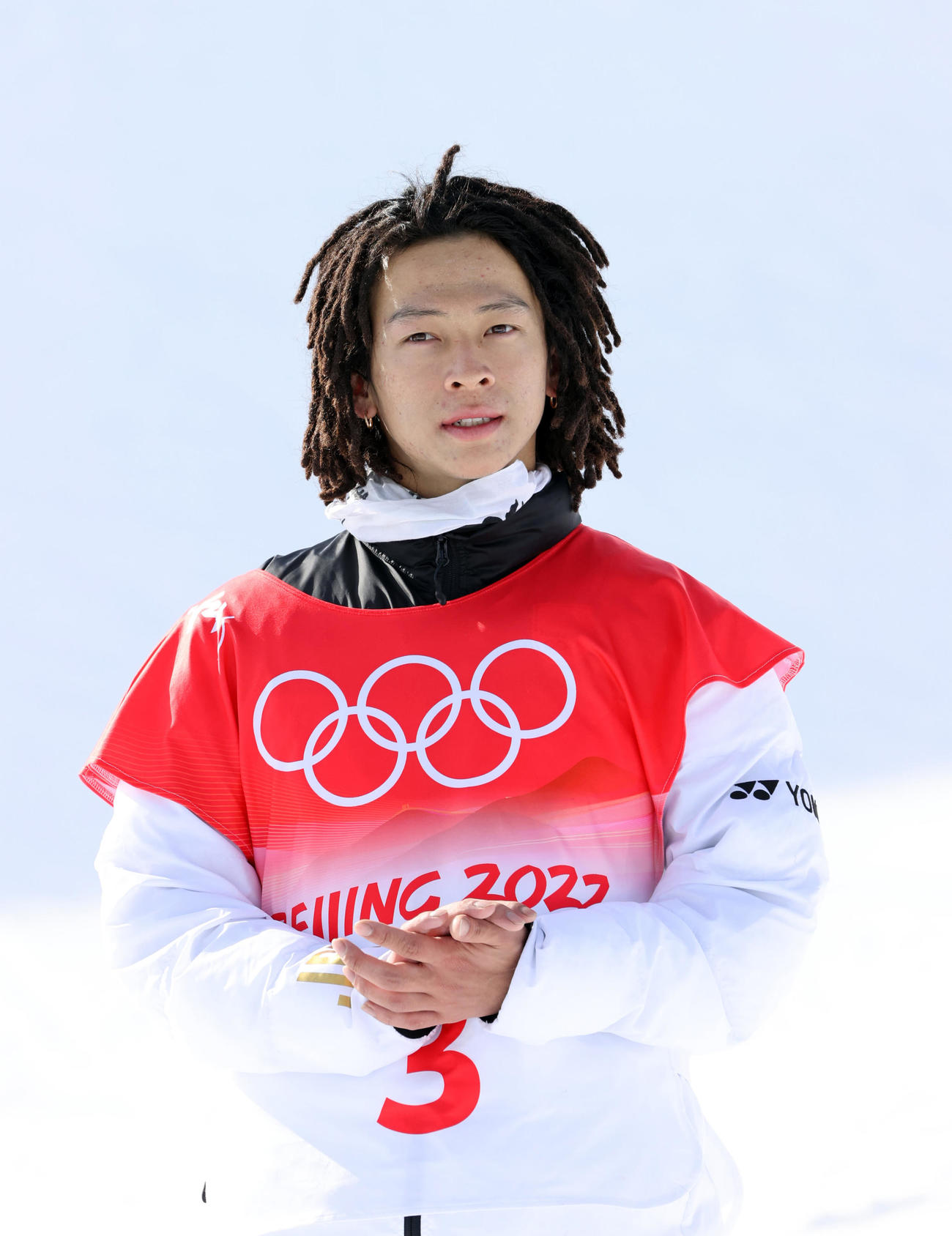 スノーボード男子ハーフパイプで金メダルを獲得した平野歩（撮影・パオロ　ヌッチ）