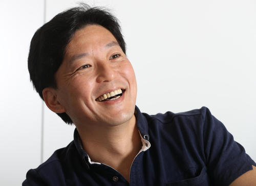 インタビューに答える東京オリンピック・パラリンピック組織委員会の天野春果イノベーション推進室エンゲージメント企画担当部長（撮影・野上伸悟）