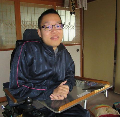 障がいを持ちながら東京五輪にボランティアとして参加することを目指す小林俊介さん