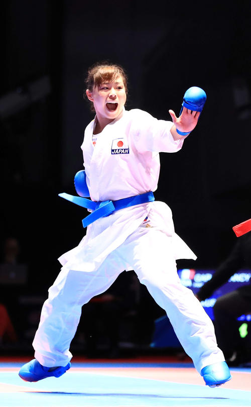 10月、空手プレミアリーグ東京大会の女子組手68キロ超級で準優勝の植草