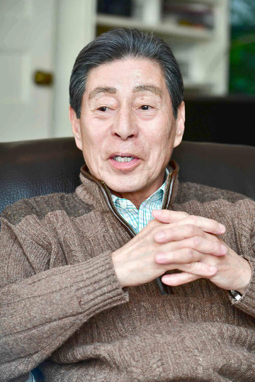 2020年東京五輪への意気込みを語る馬術の法華津（撮影・小沢裕）