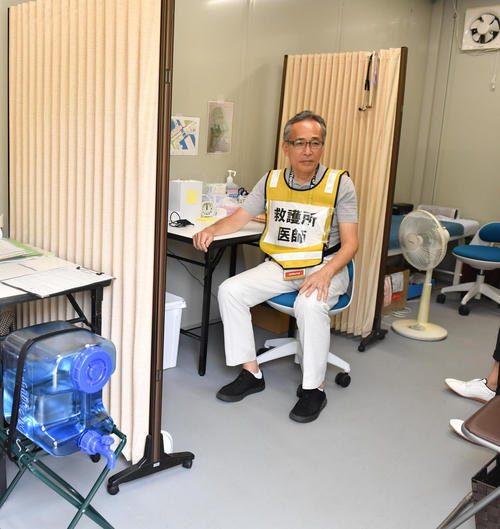 東京2020暑さ対策で設置された救護所の内部