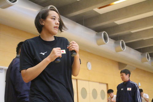 1月の代表合宿でトレーニングに励む津端