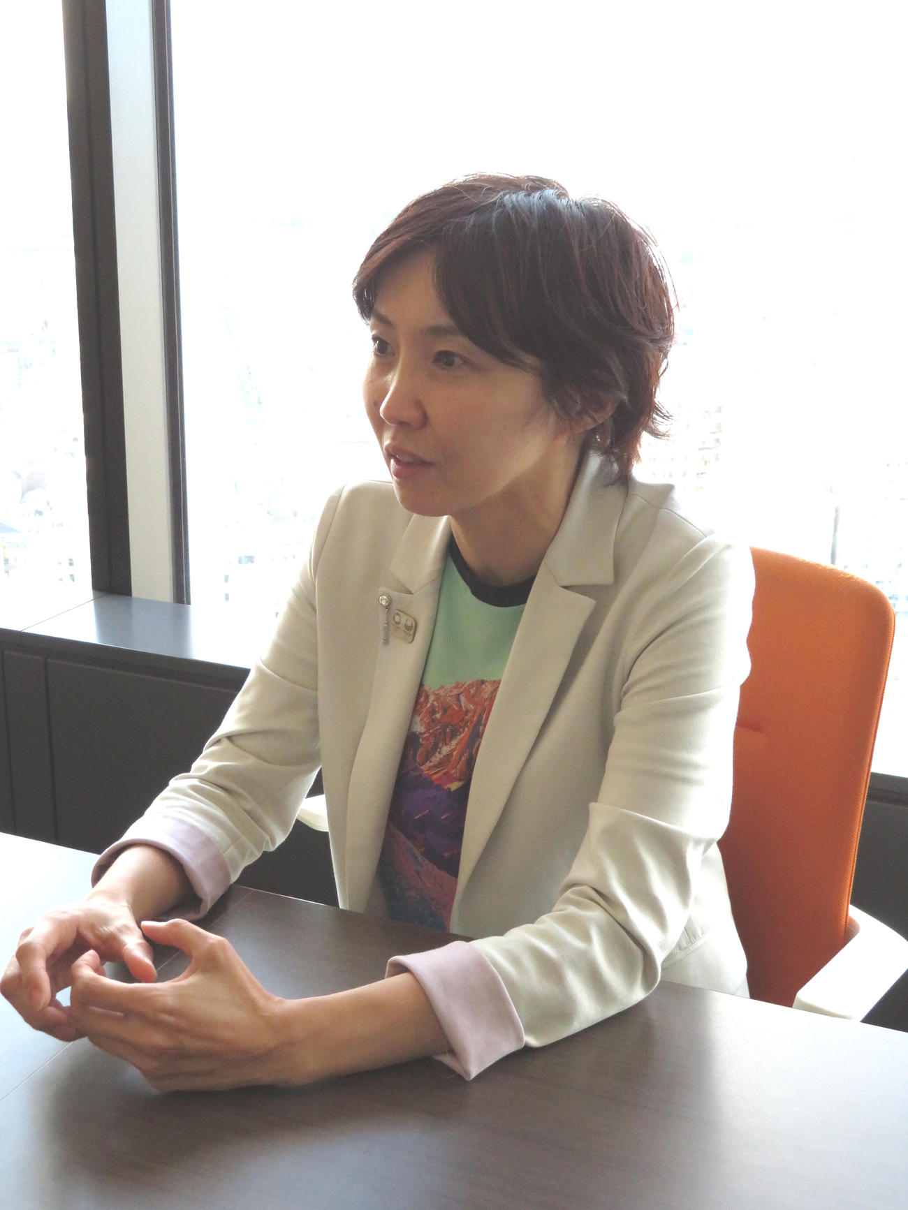 大会スポンサーになった経緯を説明する東武タワースカイツリーの小杉真名美さん（撮影・峯岸佑樹）
