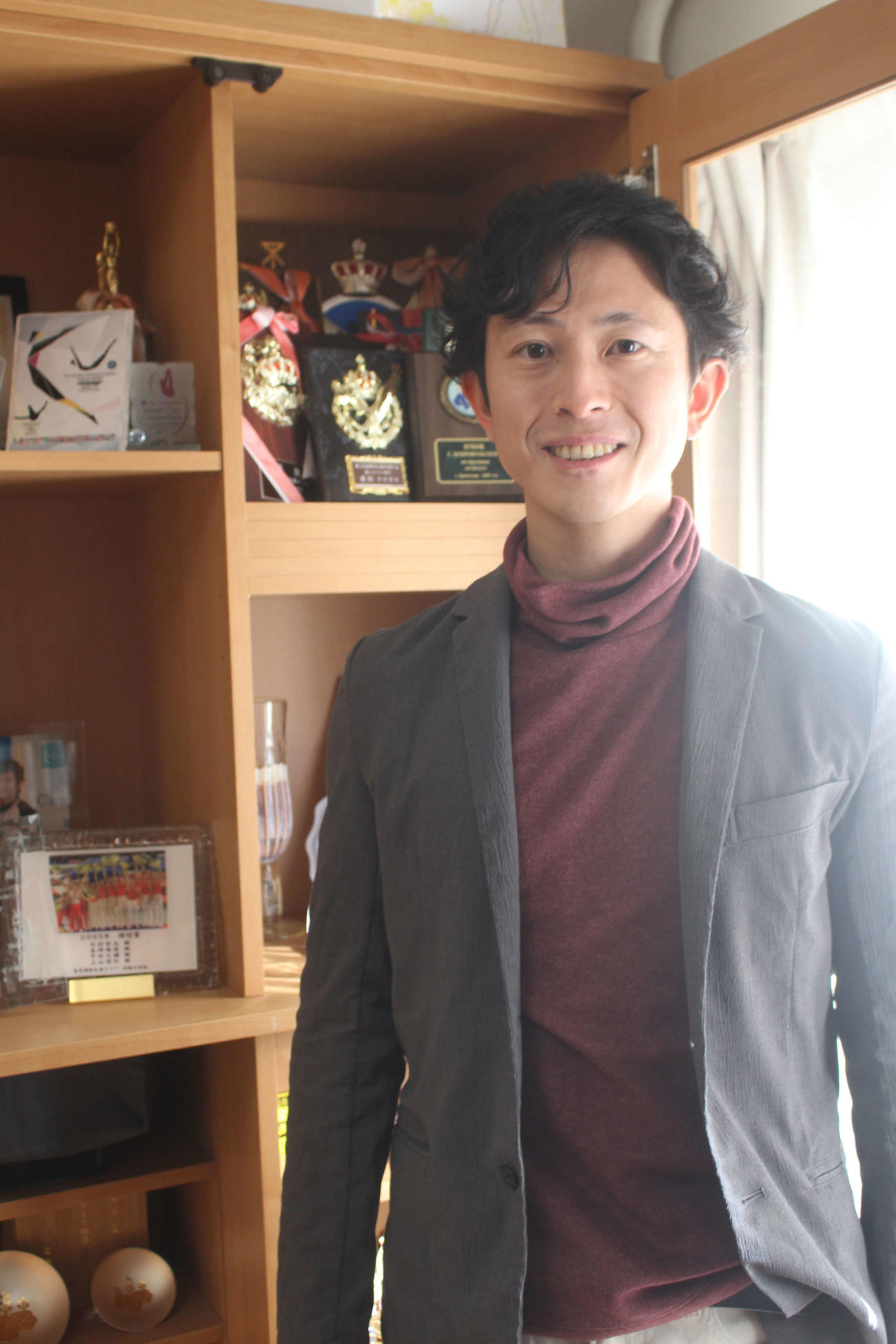 元トランポリン日本代表の外村哲也さん（撮影・阿部健吾）