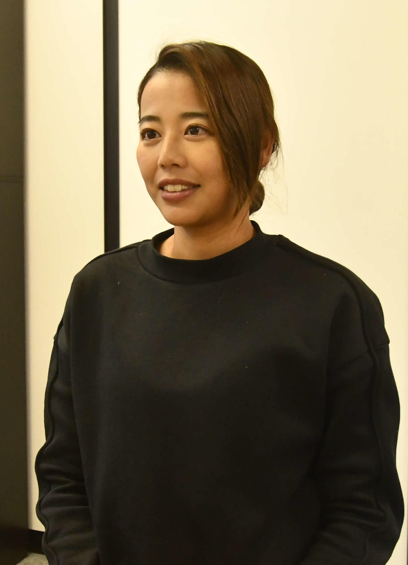 「マナーを守って観戦する人が増えてくれるとうれしいです」と語る坂口佳穗（撮影・平山連）