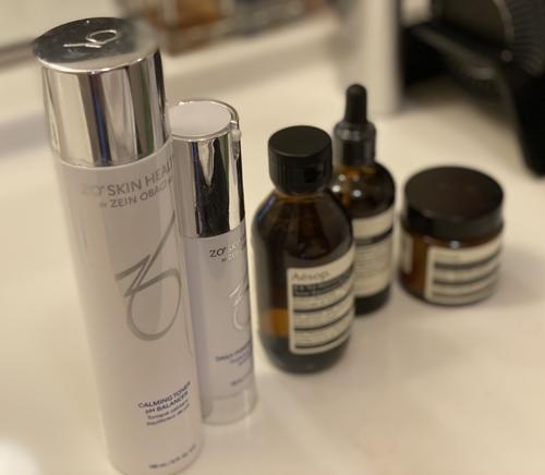 向翔一郎が使用してるスキンケア用品（ALSOK提供）