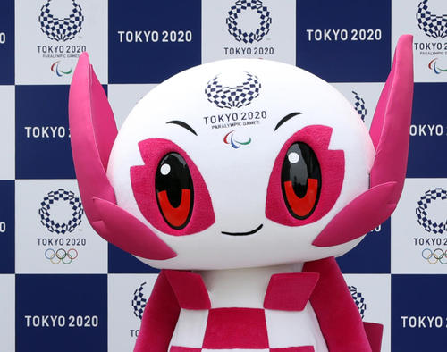 東京パラリンピックマスコット・ソメイティ（2018年7月22日撮影）