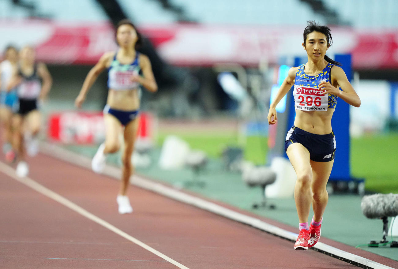 6月、日本選手権の女子1500メートルで優勝の田中