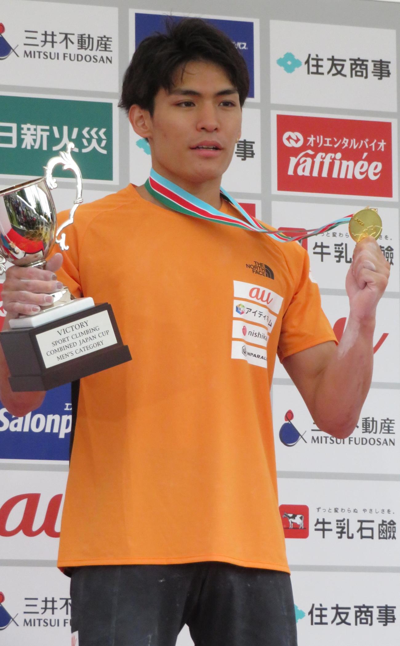 6月、複合ジャパンカップで優勝した楢崎智亜（撮影・峯岸佑樹）