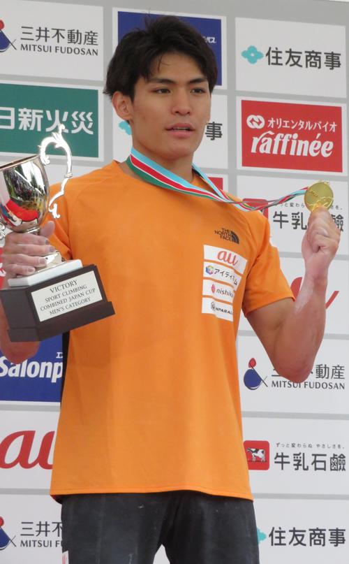 6月、複合ジャパンカップで優勝した楢崎智亜（撮影・峯岸佑樹）