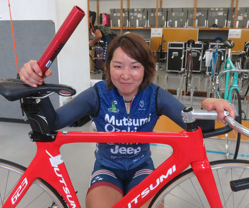 ビーチバレー王者から競輪選手に転身した尾崎睦（撮影・栗田文人）