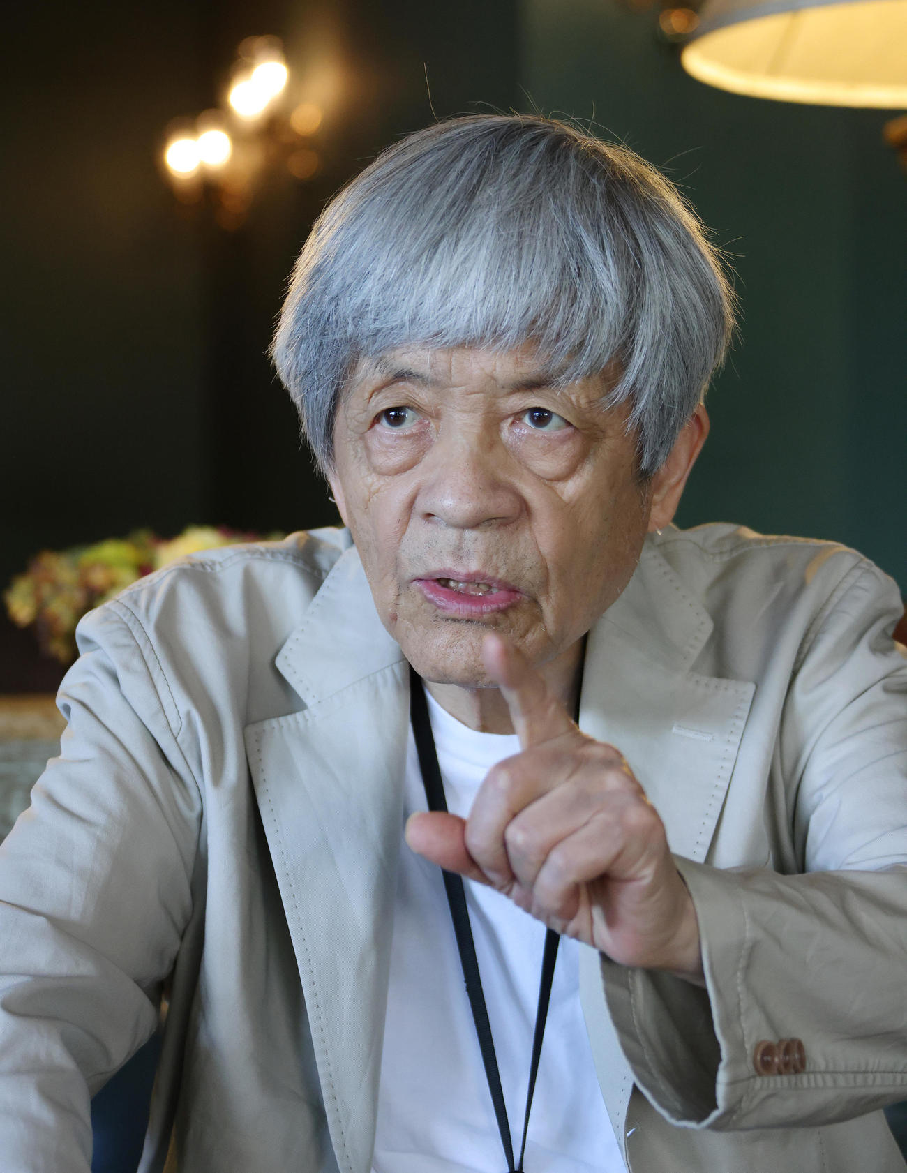 インタビューで語る田原総一朗氏